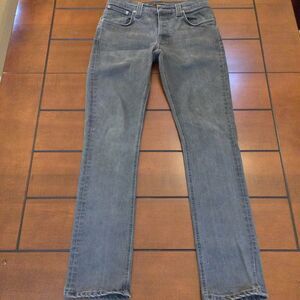 Nudie Jeans co button fly 32 faded black